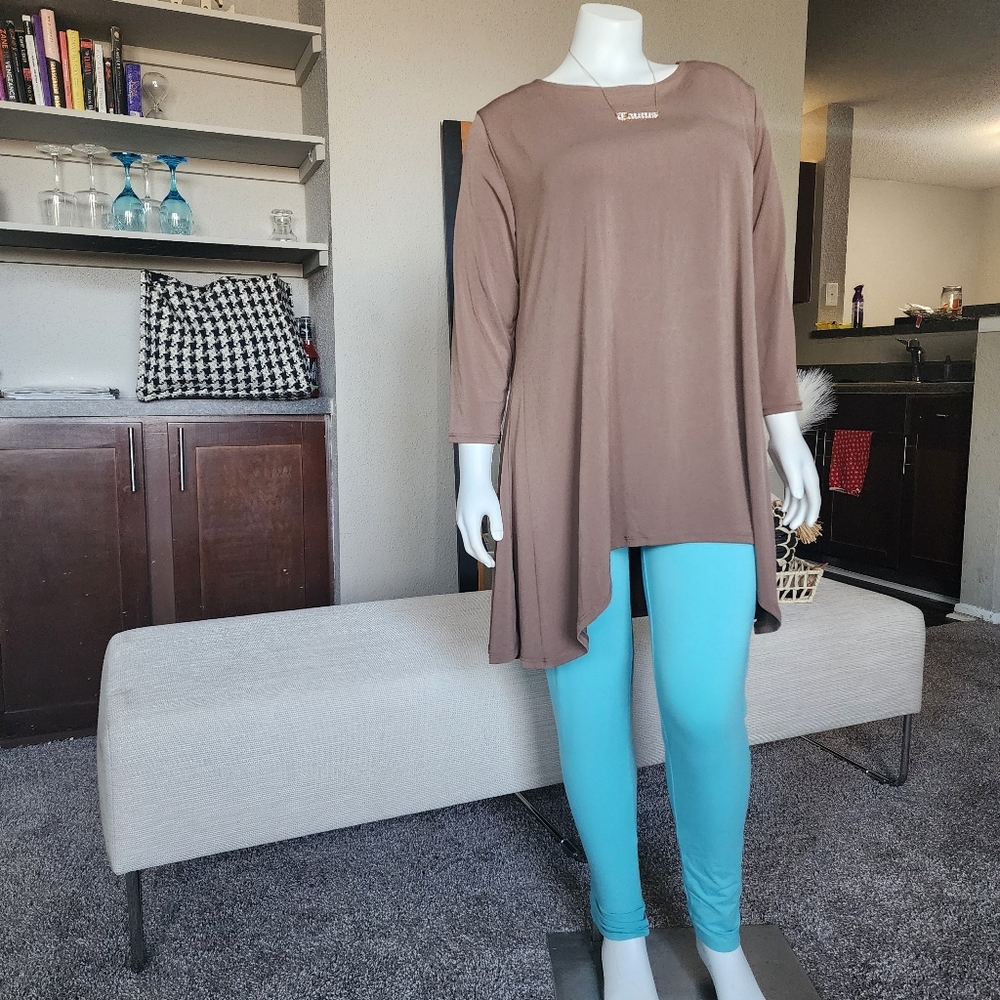 Plus Size High Low Peplum Top